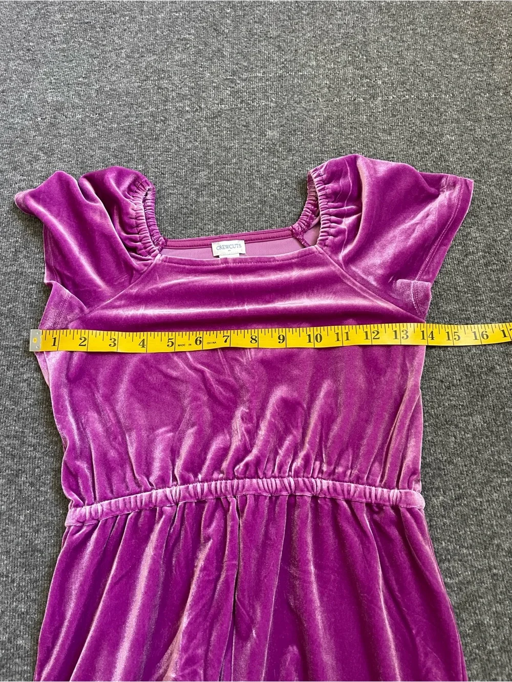 NWT Crewcuts by J.Crew Girls Purple Velvet Jumpsuit Size 8 Festive Event Holiday